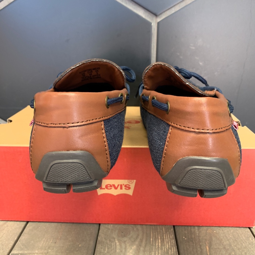 *New W/ Damaged Box Levis Benson Blue Denim II Flat Loafers Moccasin Size 9.5&10 - Picture 4 of 5